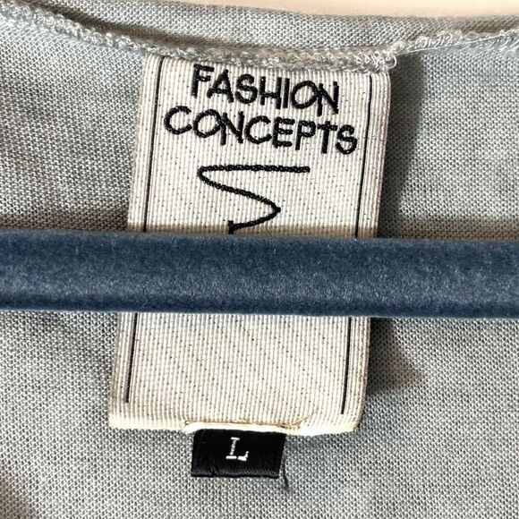 Fashion Concepts L lace overlay dress & scarf bohemian sage green - Picture 13 of 15